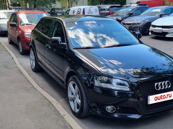 2010 Audi A3 II (8P) Рестайлинг 2, чёрный, 1000000 рублей - вид 2
