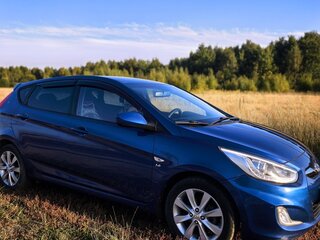 2014 Hyundai Solaris I Рестайлинг, синий, 780000 рублей, вид 1