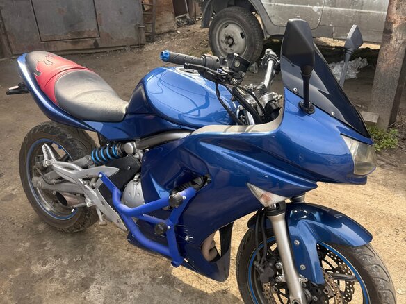 2007 Kawasaki ER-6F (Ninja 650R), синий, 380000 рублей