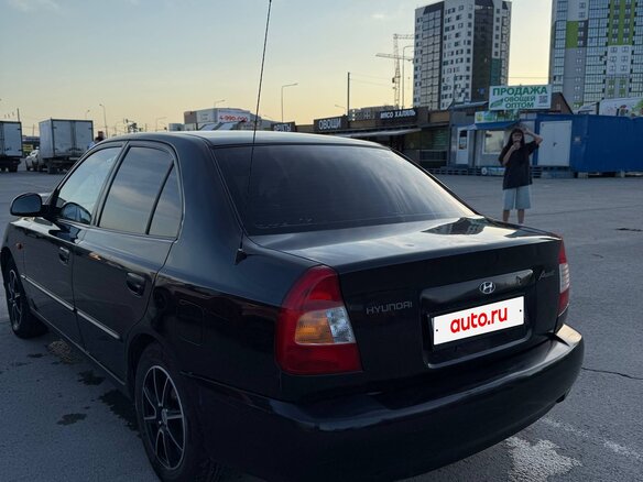 2008 Hyundai Accent ТагАЗ II, чёрный, 349000 рублей - вид 4