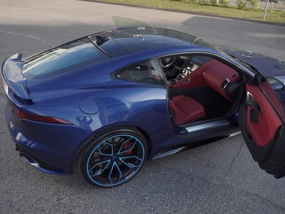 2020 Jaguar F-Type R I Рестайлинг 2, синий, 11000000 рублей - вид 4