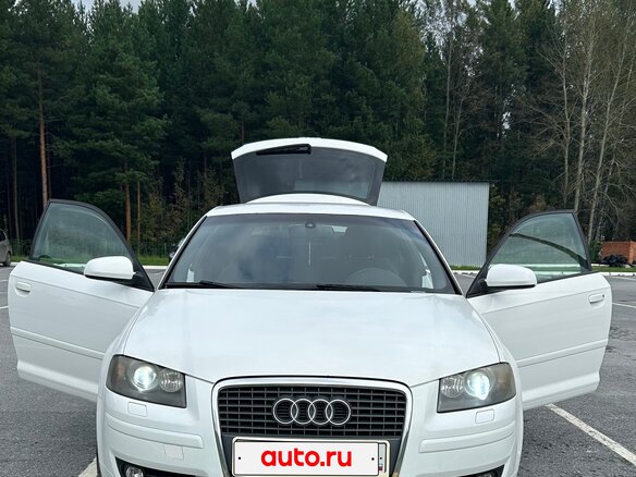 2007 Audi A3 II (8P) Рестайлинг 1, белый, 630000 рублей - вид 1
