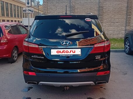 2014 Hyundai Santa Fe Grand III, чёрный, вид 3