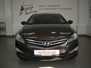 2015 Hyundai Solaris I Рестайлинг, коричневый, 799000 рублей, вид 2
