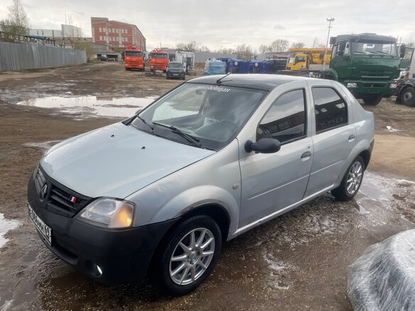 2007 Renault Logan I, серый, 260000 рублей