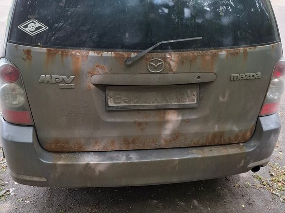 2004 Mazda MPV II (LW) Рестайлинг, серый, 180000 рублей - вид 2
