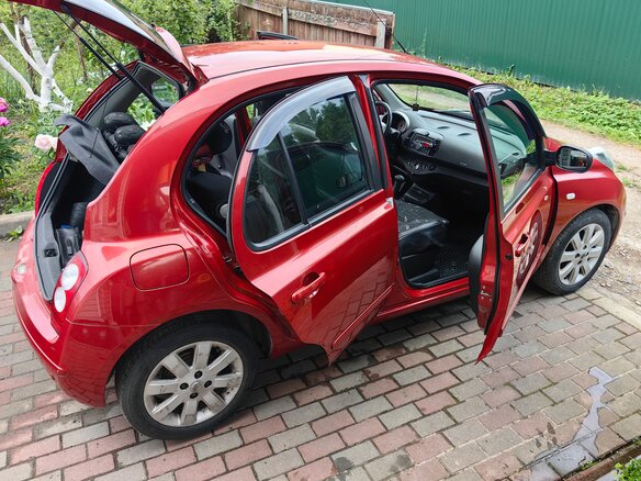 2008 Nissan Micra III (K12), пурпурный - вид 3