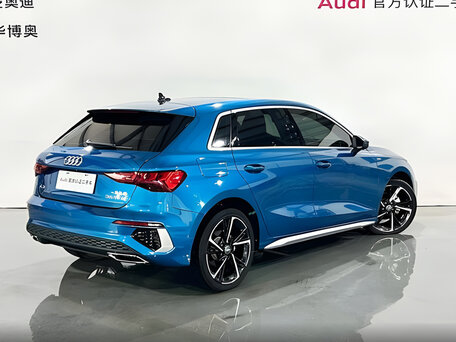 2023 Audi A3 Sportback 35 TFSI IV (8Y), голубой, 2000000 рублей, вид 4