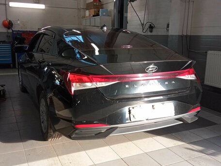 2021 Hyundai Elantra VII (CN7), чёрный, 1640000 рублей, вид 4