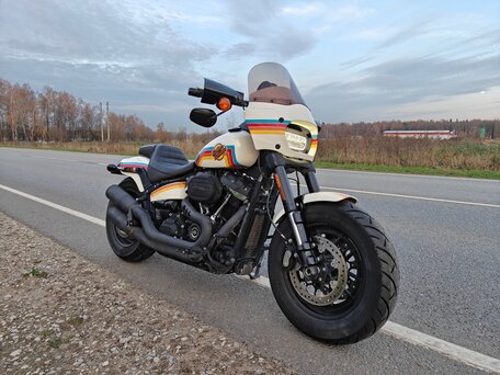 2019 Harley-Davidson Fat Bob, белый, 1500000 рублей, вид 3