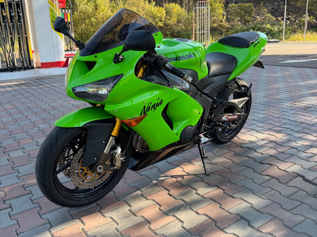 2006 Kawasaki ZX-6R Ninja, зелёный, 430000 рублей, вид 1