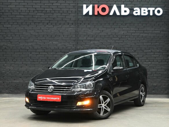 2017 Volkswagen Polo V Рестайлинг, чёрный, 1070000 рублей