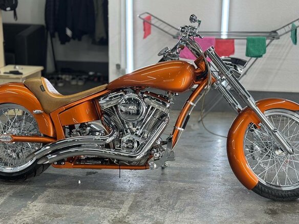 2009 Harley-Davidson Softail Custom, оранжевый, 1171687 рублей - вид 7