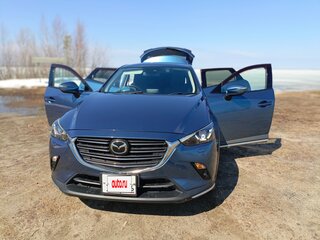 2018 Mazda CX-3 I Рестайлинг, синий, 1600000 рублей, вид 2