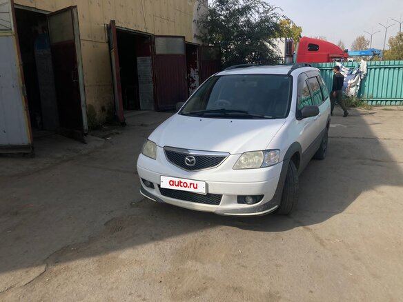 2001 Mazda MPV II (LW), белый, 300000 рублей