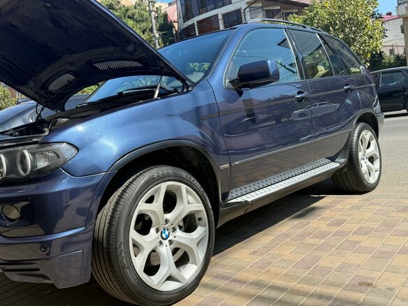 2005 BMW X5 3.0i I (E53) Рестайлинг, синий, 1200000 рублей - вид 7