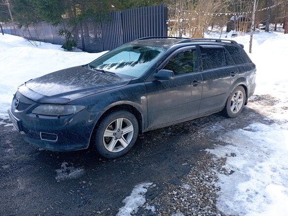 2007 Mazda 6 I (GG) Рестайлинг, чёрный, 375000 рублей