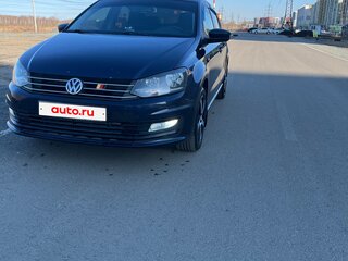 2015 Volkswagen Polo V Рестайлинг, синий, 770000 рублей, вид 2