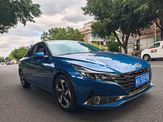 2021 Hyundai Elantra VII (CN7), синий, 1200000 рублей, вид 3
