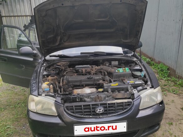 2008 Hyundai Accent ТагАЗ II, чёрный - вид 6