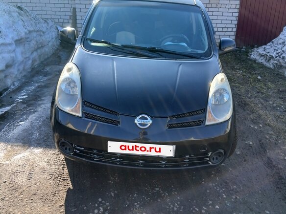 2008 Nissan Note I, чёрный - вид 1
