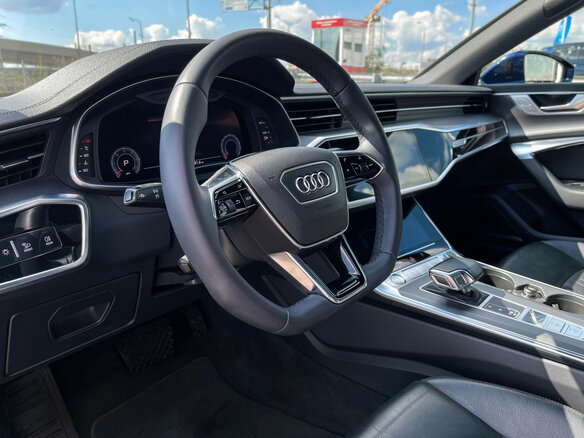 2019 Audi A7 50 TDI II (4K), синий - вид 12