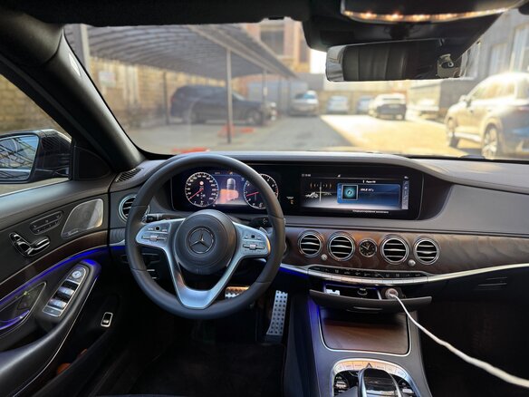 2018 Mercedes-Benz S-Класс 450 Long VI (W222, C217) Рестайлинг, чёрный, 4500000 рублей - вид 6