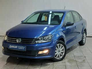 2017 Volkswagen Polo V Рестайлинг, синий, 920000 рублей, вид 1