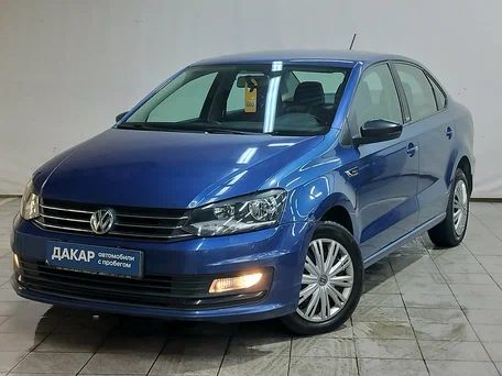 2017 Volkswagen Polo V Рестайлинг, синий, 920000 рублей, вид 1