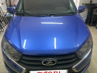 2019 Lada (ВАЗ) Granta I Рестайлинг, синий, 630000 рублей, вид 4
