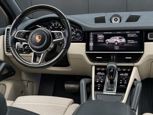 2019 Porsche Cayenne III, синий, 5695000 рублей - вид 9