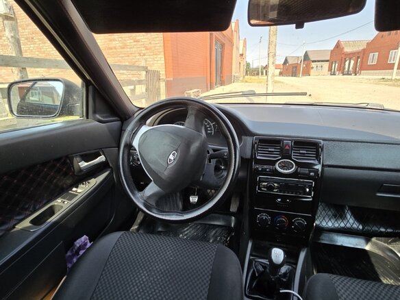 2012 Lada (ВАЗ) Priora I, чёрный, 220000 рублей - вид 6