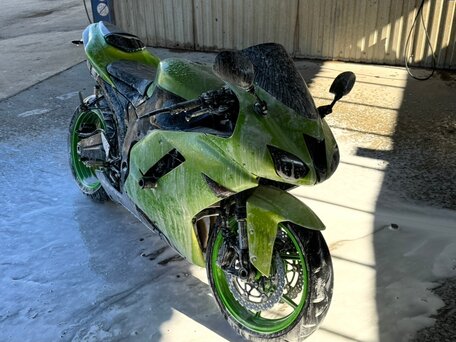 2007 Kawasaki ZX-6R Ninja, зелёный, 450000 рублей, вид 4