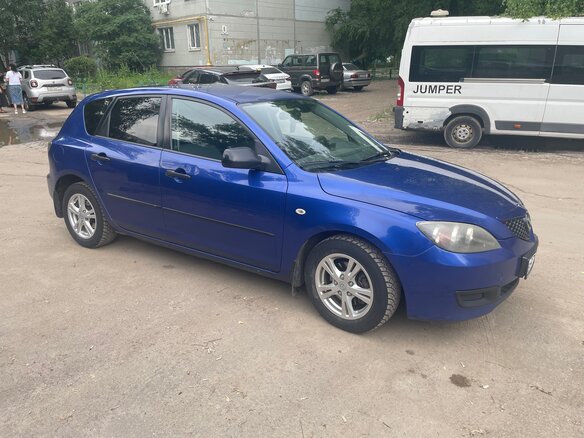 2008 Mazda 3 I (BK) Рестайлинг, синий, 430000 рублей - вид 2