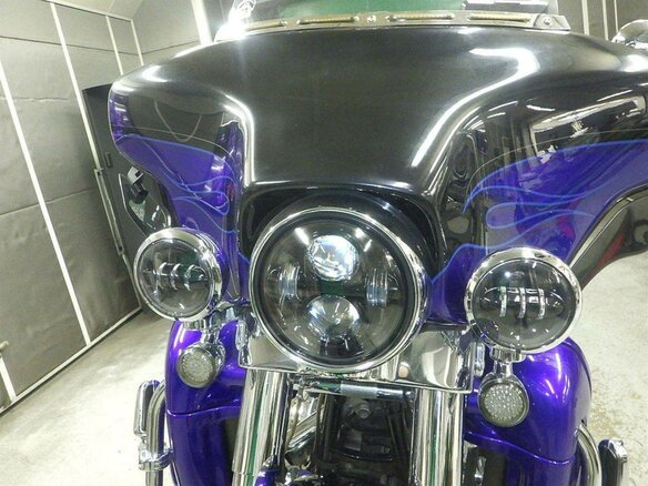 2011 Harley-Davidson Electra Glide, синий, 1280000 рублей - вид 12