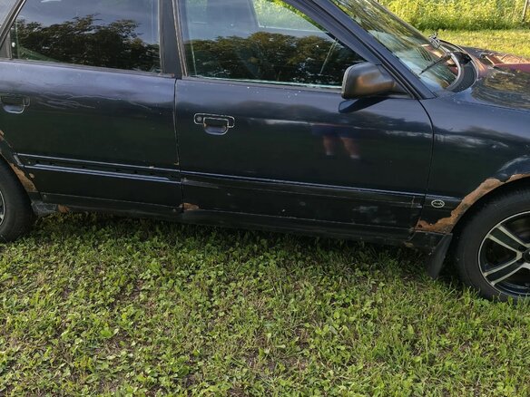 1992 Audi 100 IV (C4), синий, 165000 рублей - вид 11