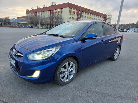 2012 Hyundai Solaris I, синий, 815000 рублей - вид 7