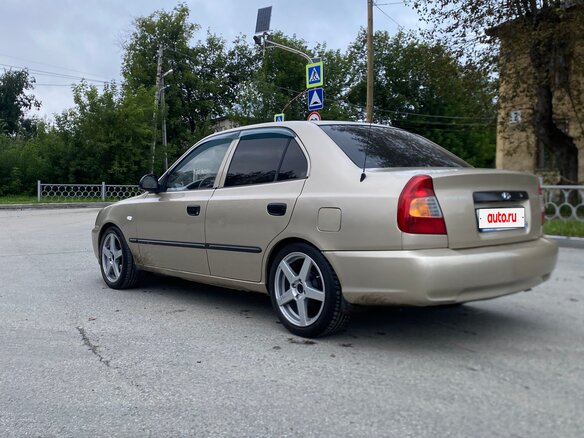 2005 Hyundai Accent ТагАЗ II, бежевый, 335000 рублей - вид 5