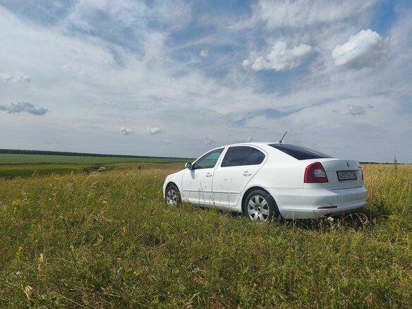 2012 Skoda Octavia II (A5) Рестайлинг, белый, 1100000 рублей - вид 2