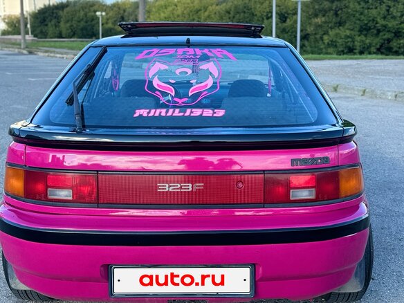 1992 Mazda 323 IV (BG), красный, 400000 рублей - вид 5