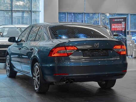 2014 Skoda Superb DSG II Рестайлинг, синий, 1049000 рублей, вид 4
