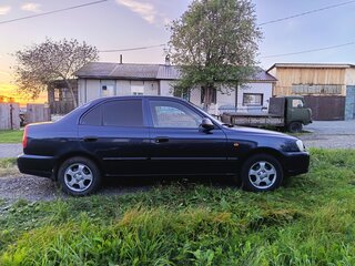 2008 Hyundai Accent ТагАЗ II, синий, 300000 рублей, вид 4