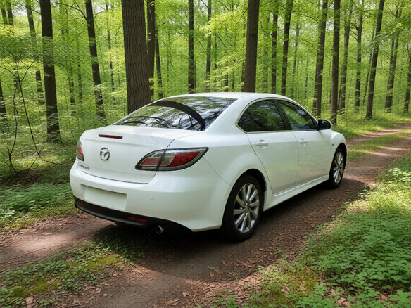 2011 Mazda 6 II (GH) Рестайлинг, белый, 850000 рублей - вид 3