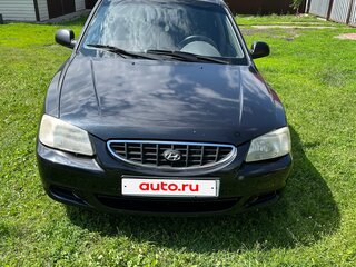 2008 Hyundai Accent ТагАЗ II, чёрный, 350000 рублей, вид 1
