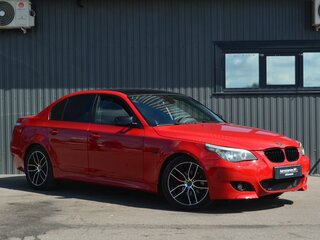 2008 BMW 5 серии 525i V (E60/E61) Рестайлинг, красный, 1299888 рублей, вид 4