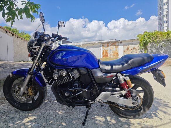 2002 Honda CB 400 Super Four, синий, 280000 рублей - вид 13