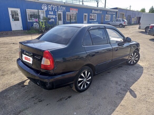 2011 Hyundai Accent ТагАЗ II, чёрный, 250000 рублей - вид 6