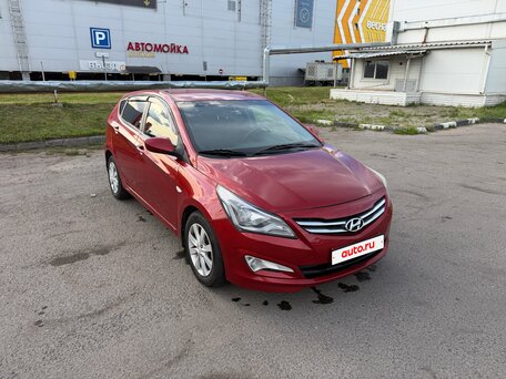 2014 Hyundai Solaris I Рестайлинг, красный, 770000 рублей, вид 2