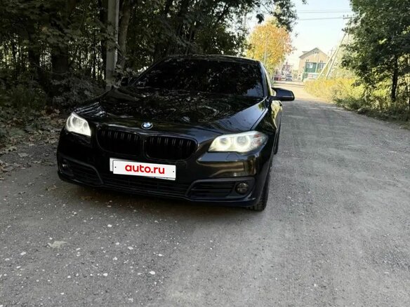 2014 BMW 5 серии 520i VI (F10/F11/F07) Рестайлинг, чёрный - вид 1