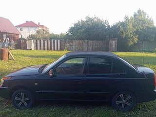 2004 Hyundai Accent ТагАЗ II, чёрный, 299000 рублей, вид 4